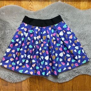 Forever 21 I Love H81 Heart Skater Skirt